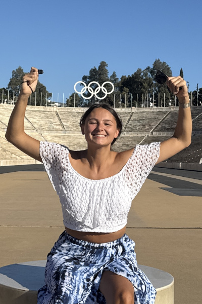 Sabrina Rodgers in greece at areana